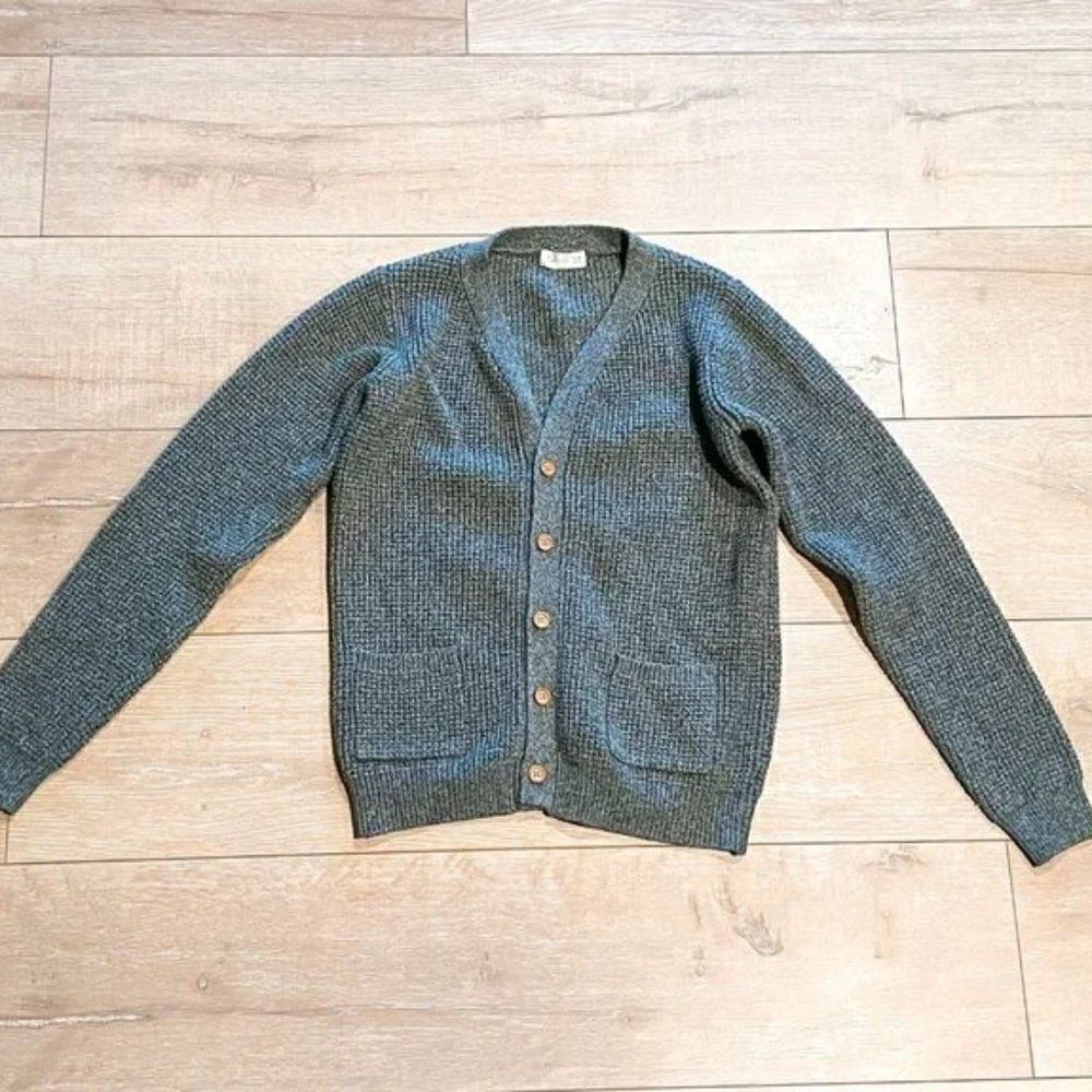 Rylee + Cru Grey Chunky Cardigan, Size 12-14Y